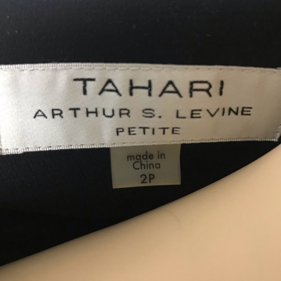 Tahari Arthur S. Levine velvet embroidered peplum - Picture 6 of 6